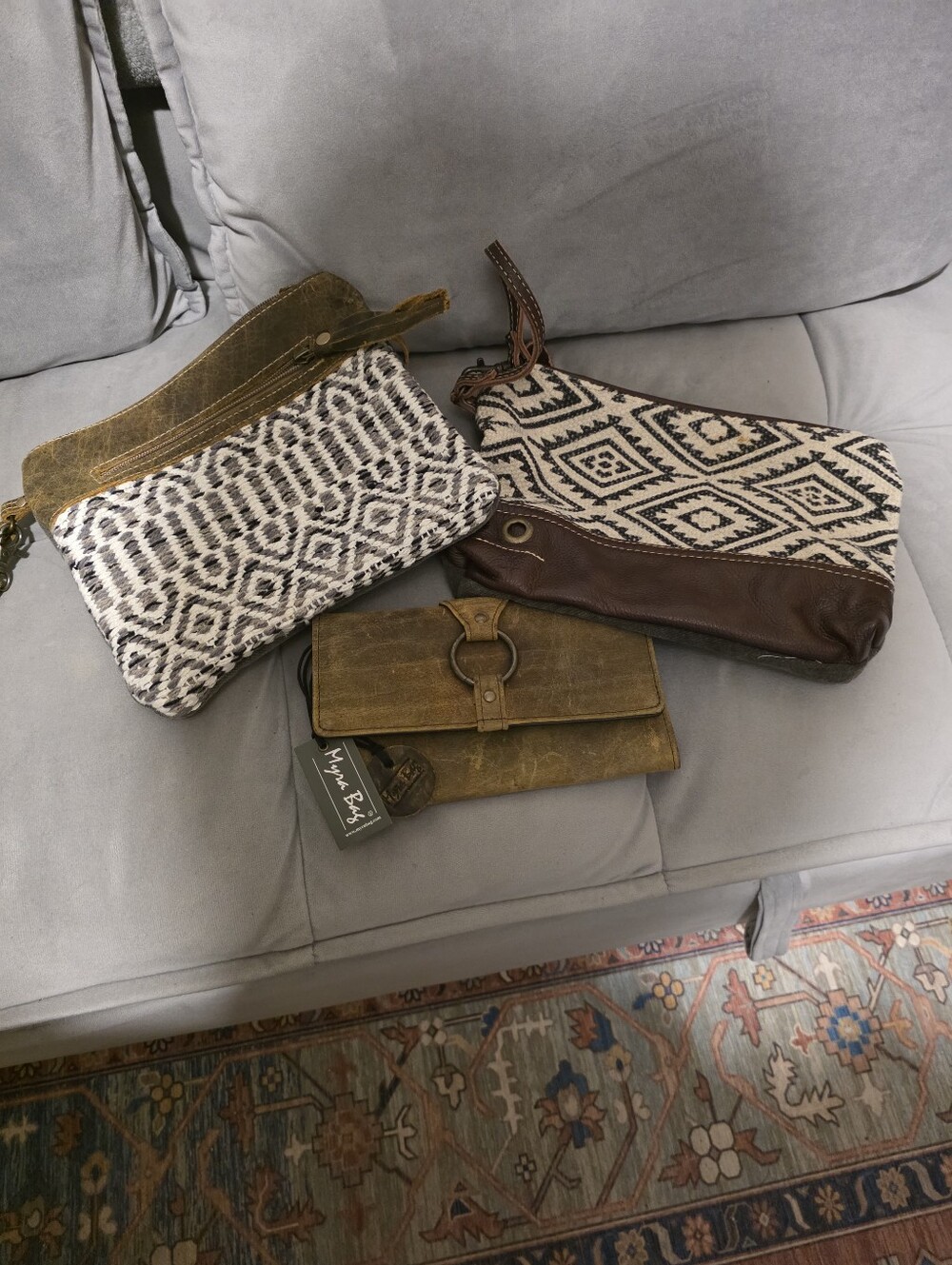NWOT Myra Wrislets And NWT Wallet, Brown & Cream. None Ever Carried.
